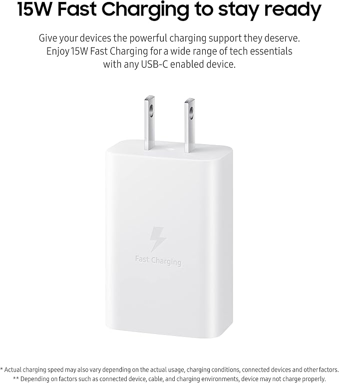 SAMSUNG 15W Wall Charger 2 PIN