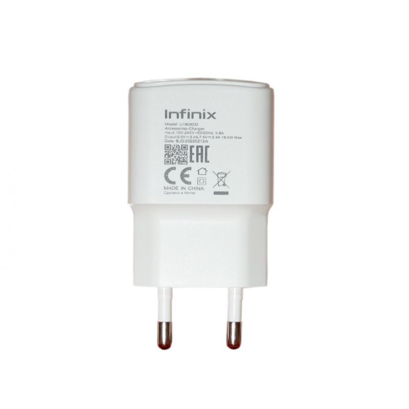 18W Infinix Original Adaptor Box(Only Charger)
