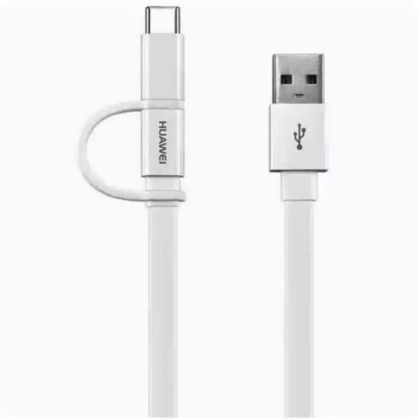 Huawei 2-in-1 Type-C + micro USB charger cable, white