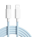 AppleType C To Lightning Nylon Braided Cable - Blue
