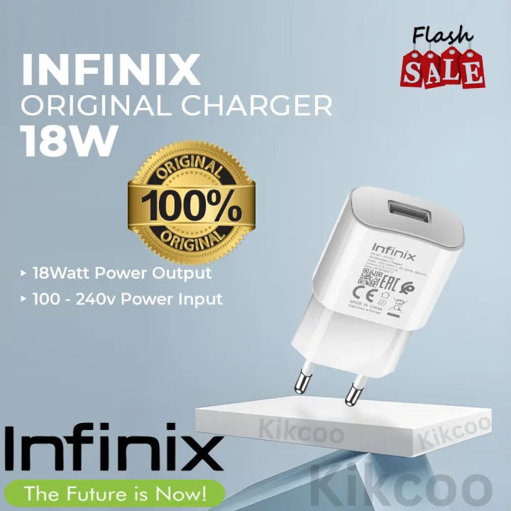 18W Infinix Original Adaptor Box(Only Charger)