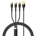 ROCK G18 66W FAST CHARGE 3-IN-1 CHARGE & SYNC NYLON CABLE