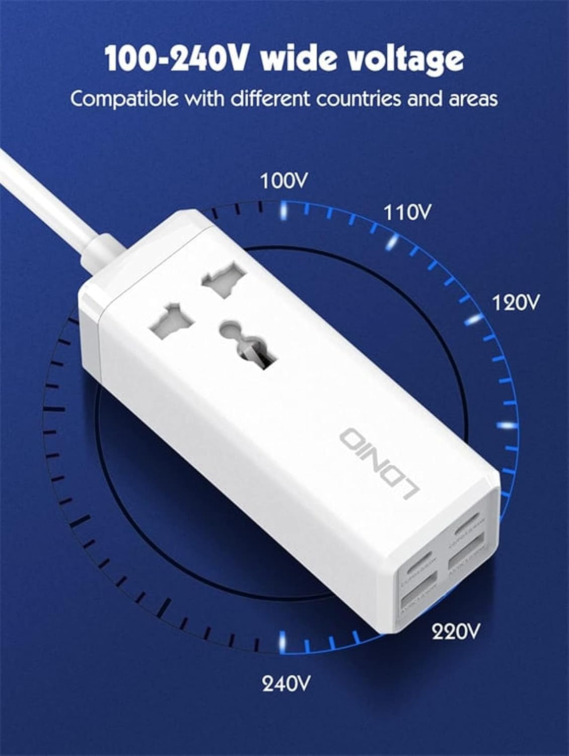 LDNIO Sc1418 65W Pd Adapter Multifunctional 250 Volts Charger Power Strip