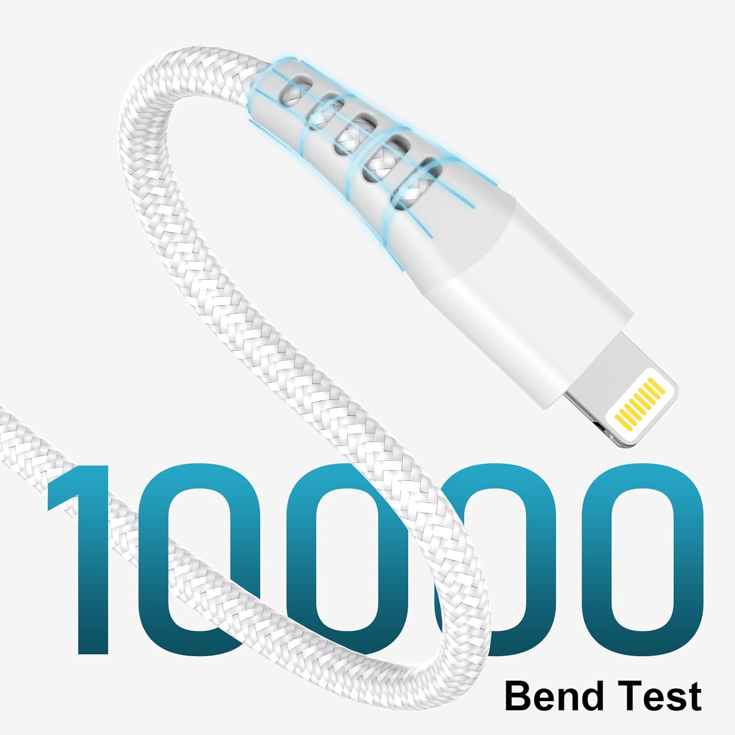 AppleType C To Lightning Nylon Braided Cable - Blue