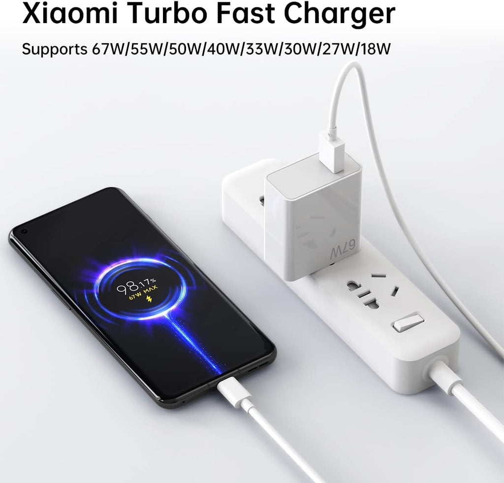 Xiaomi Charger 67W Mi Turbo Fast Wall Charger With Type C Cable 6Amp