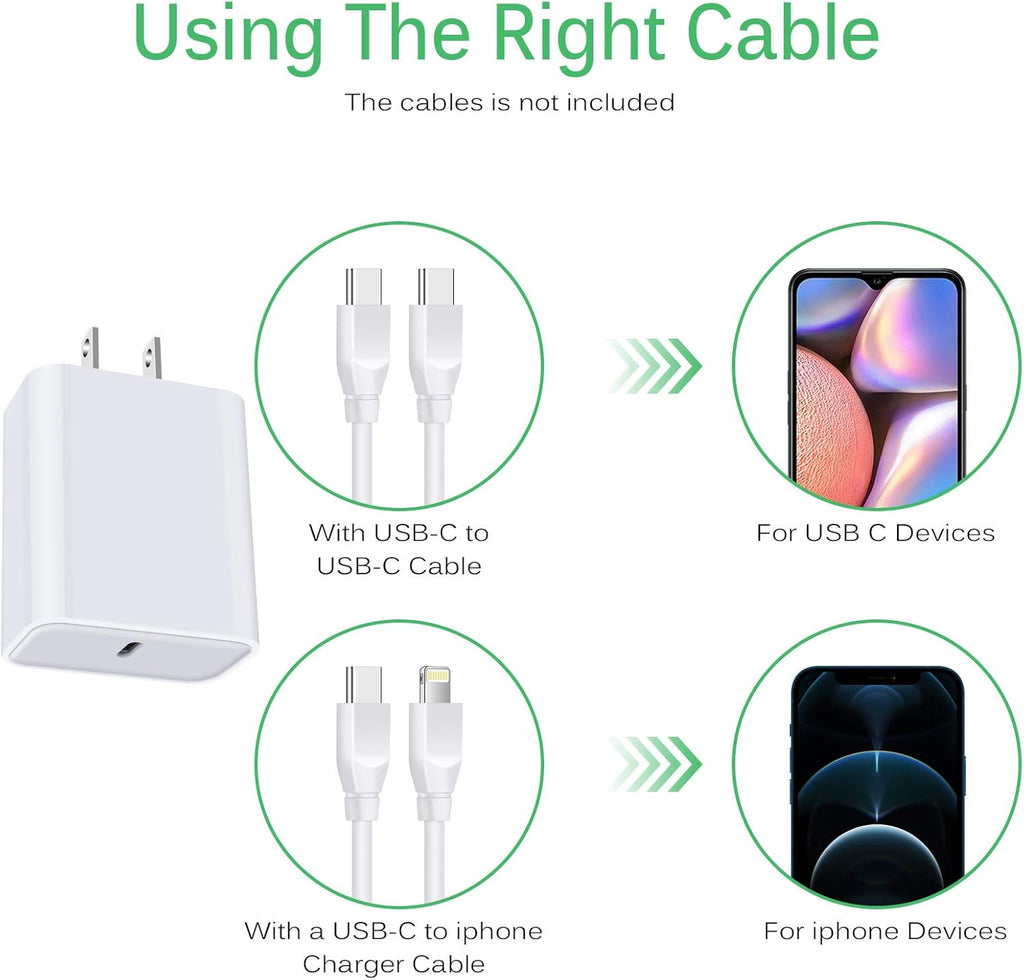 18W PD 3.0 Fast USB C Wall Charger