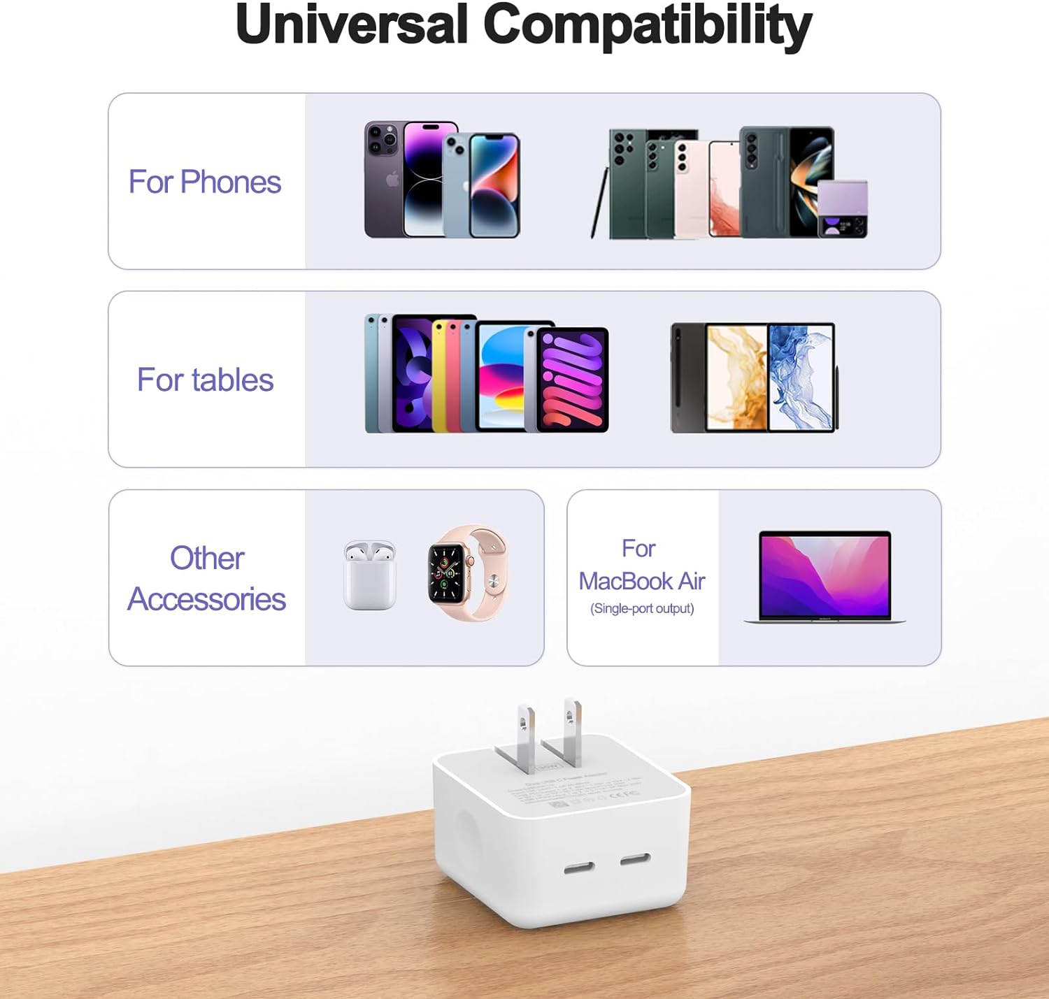 Apple 35W Dual USB-C Port Compact Power Adapter