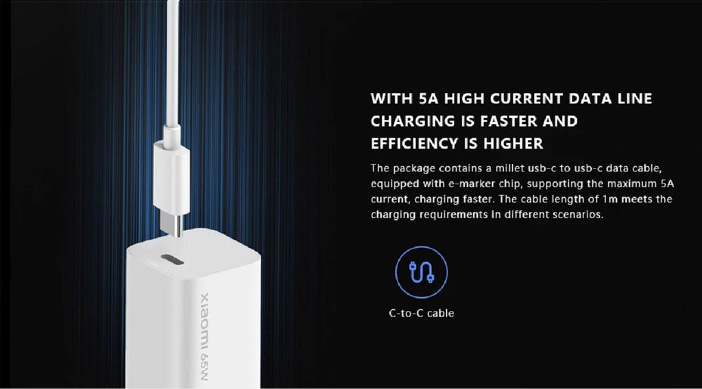 Mi GaN Charger 65W 1A1C - White