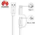 Huawei 2-in-1 Type-C + micro USB charger cable, white