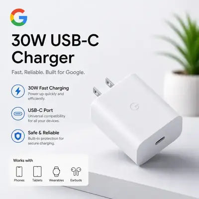 Google 30W USB-C Fast Charging Adapter