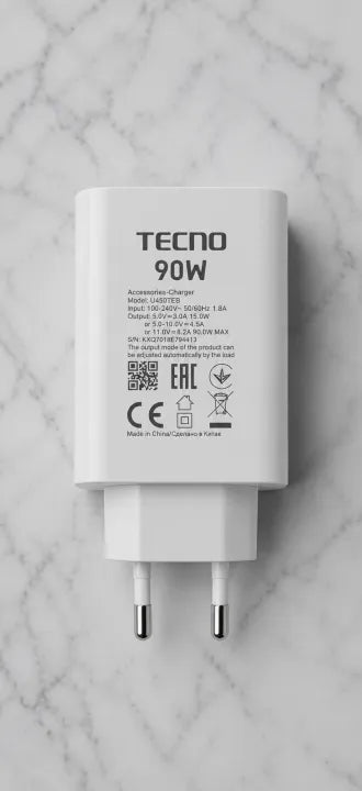 TECNO 90W Super Fast Charging Adapter Original Quality