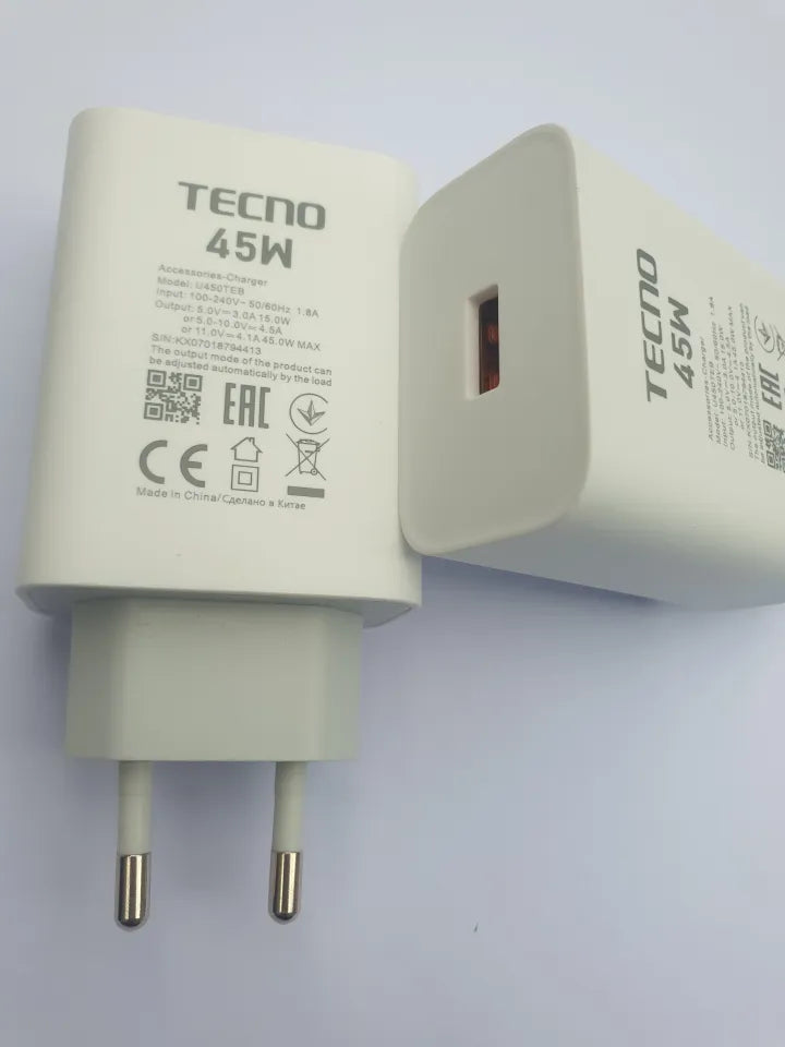 Tecno Original Fast Charger 45W