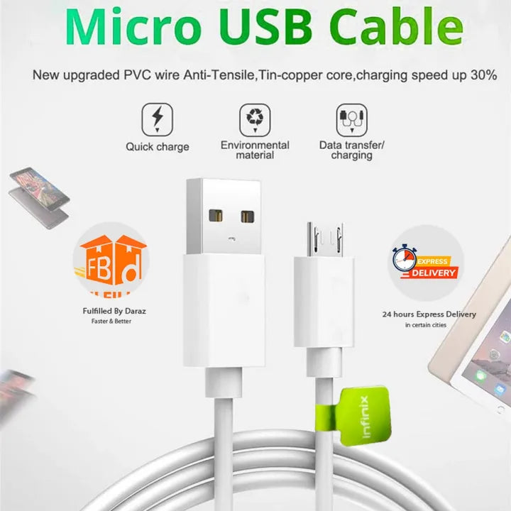Infinix Original Micro USB Cable 18w
