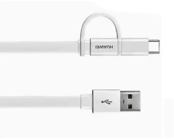 Huawei 2-in-1 Type-C + micro USB charger cable, white