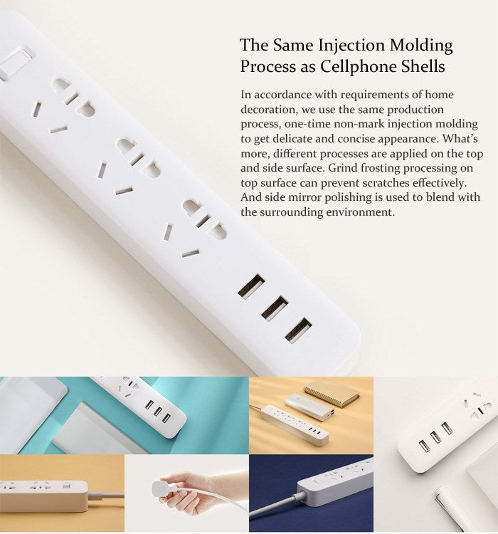Xiaomi Mi Power Strip 3 Sockets / 3 USB Ports - White