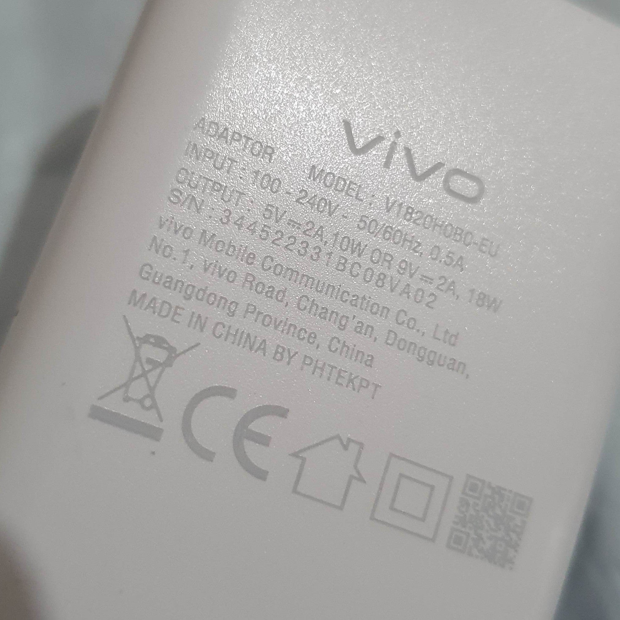 Vivo 18w original charger