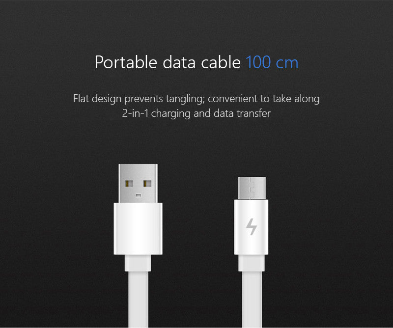 Original ZMI Micro USB Cable 1M Fast Charger & Data Cable - White