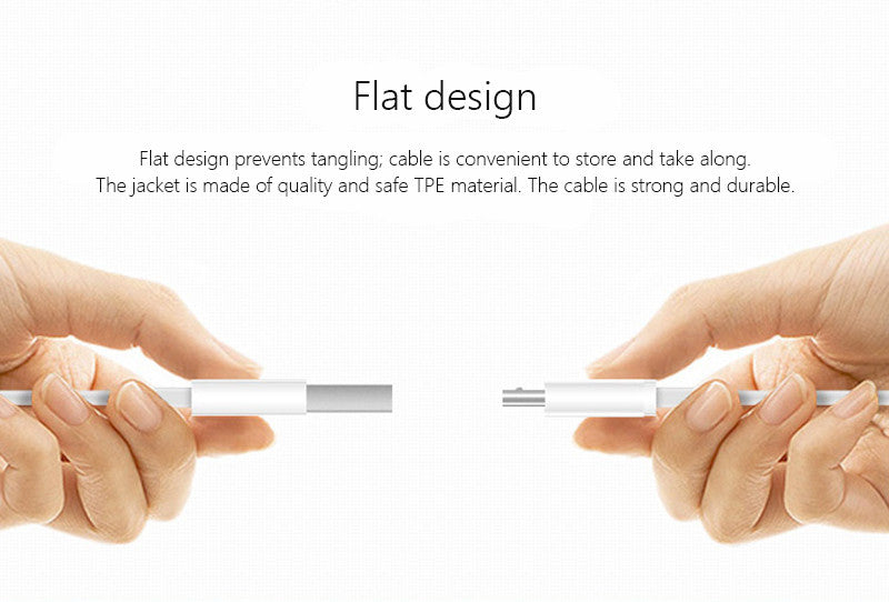 Original ZMI Micro USB Cable 1M Fast Charger & Data Cable - White